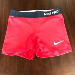 Nike Pro dri-fit shorts size xs pink